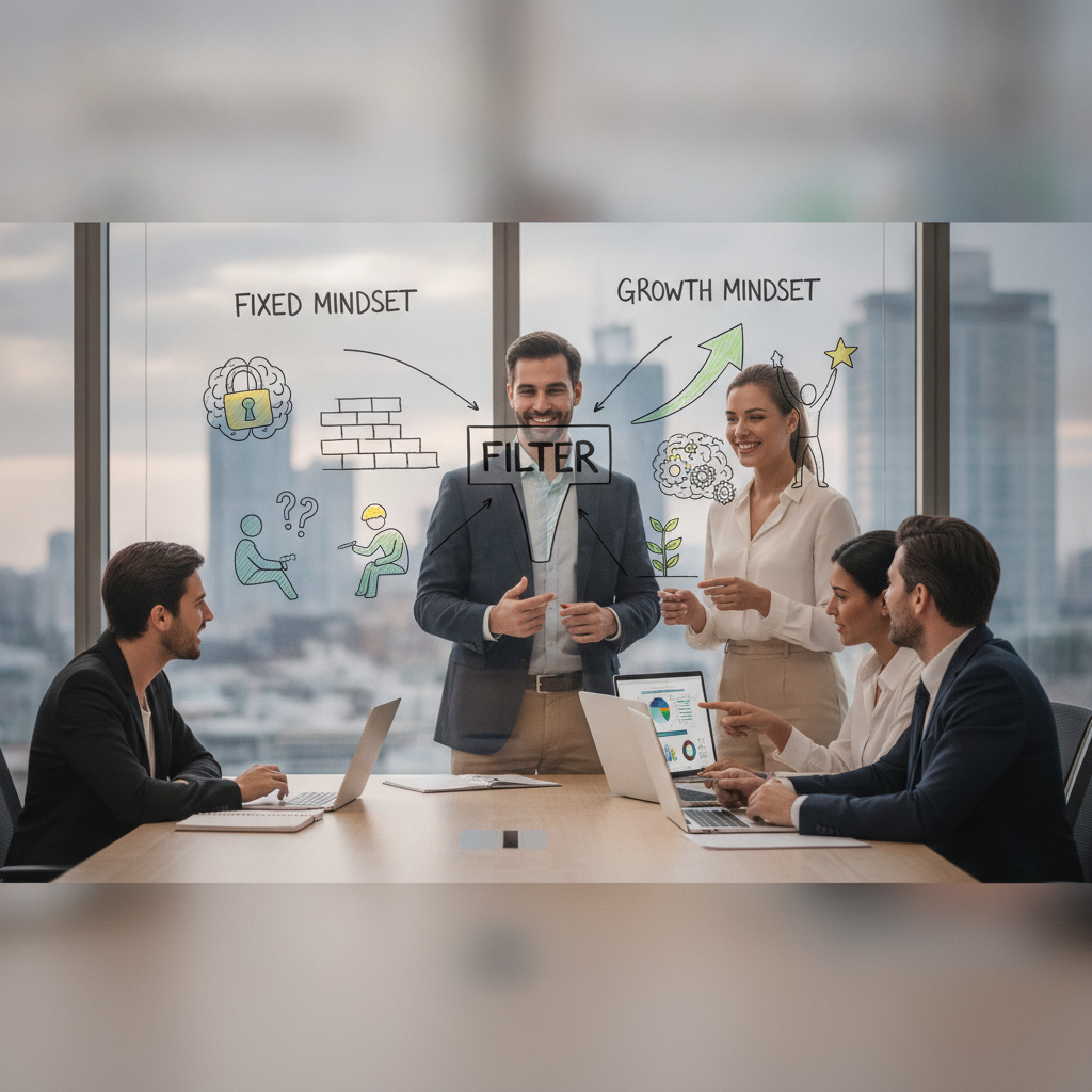 Mindset définition : concept visuel illustrant l'état d'esprit et la stratégie mentale