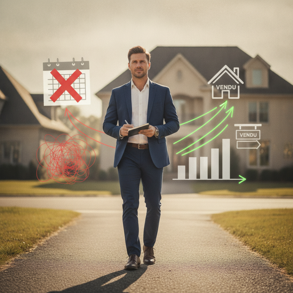 Mandataire immobilier avec un mindset de conquête axé sur l'action et non sur le résultat